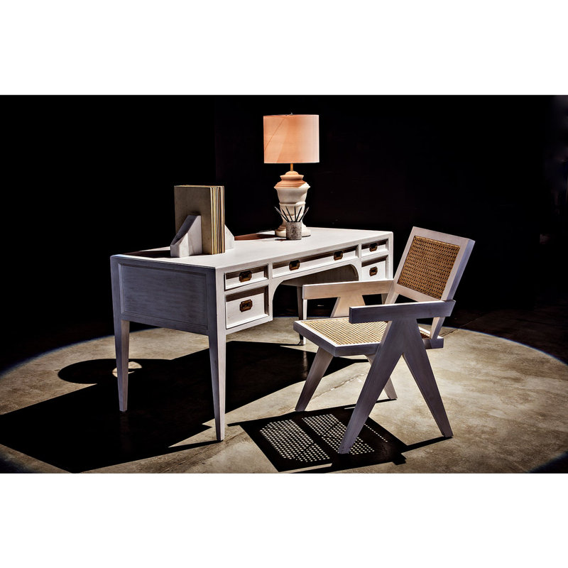 Noir Jude Chair With Caning White Wash Wayfair